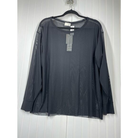 Wilfred Tops - NWT Wilfred Women’s Black Sheer Long Sleeve Pullover Blouse Top Size 2